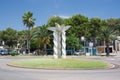 Porto Petro roundabout sculpture Royalty Free Stock Photo